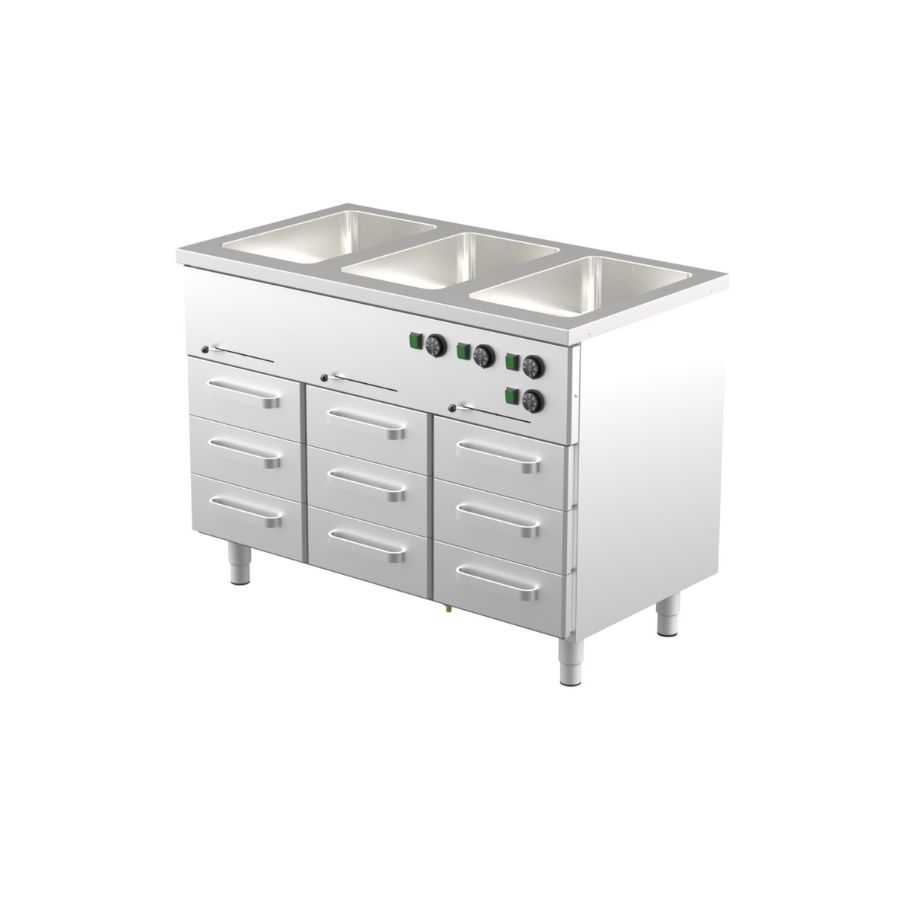 BAIN-MARIE WITH HEATED CUPBOARD 9
