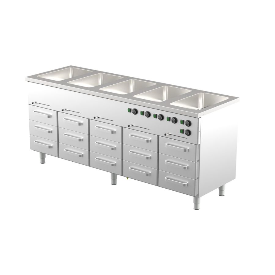 BAIN-MARIE WITH HEATED CUPBOARD 15