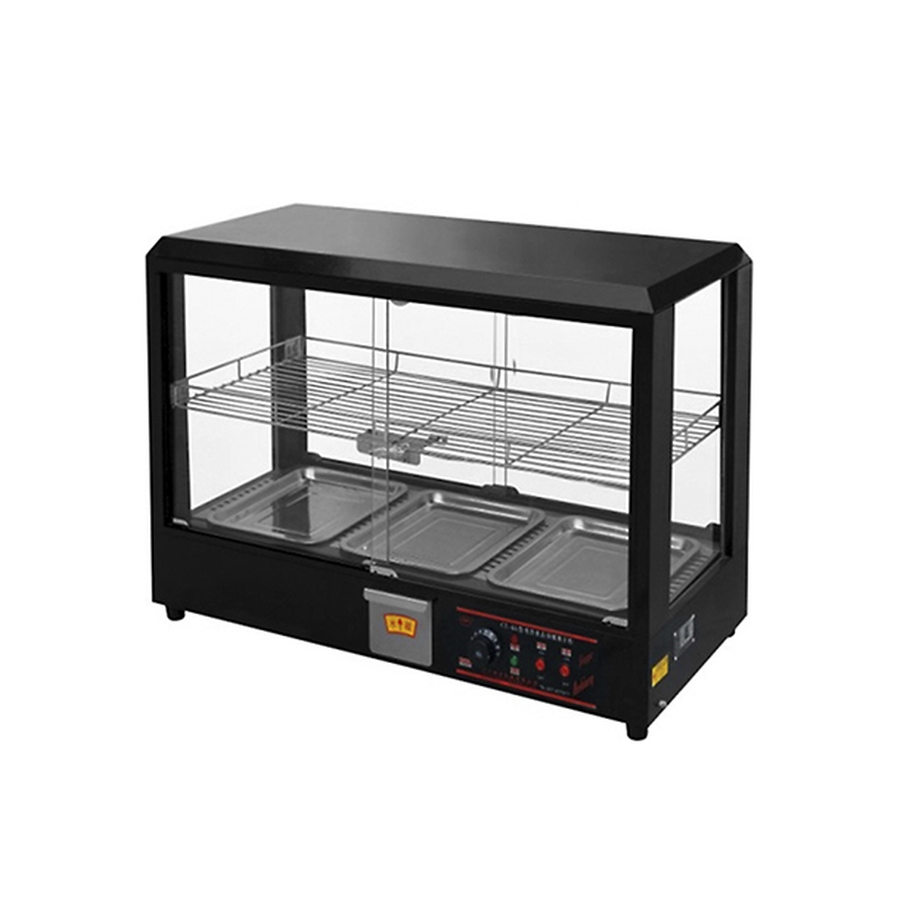 TABLETOP HEATED DISPLAY CASE BLACK