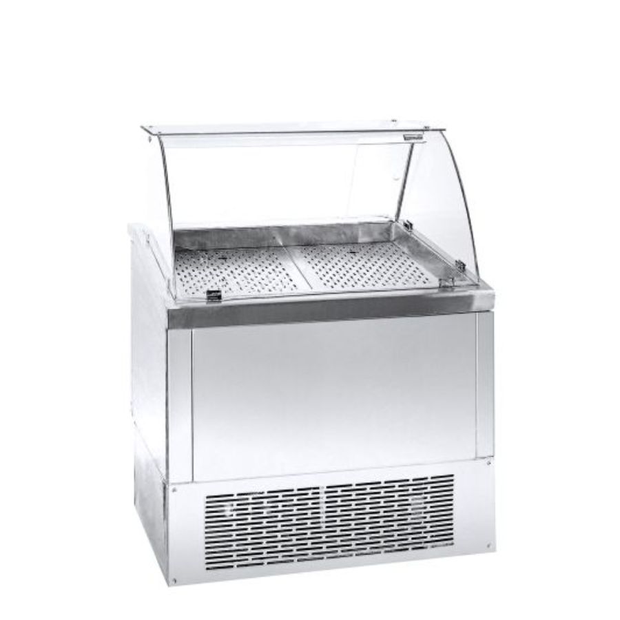 REFRIGERATED FISH DISPLAY WITH COMPRESSOR