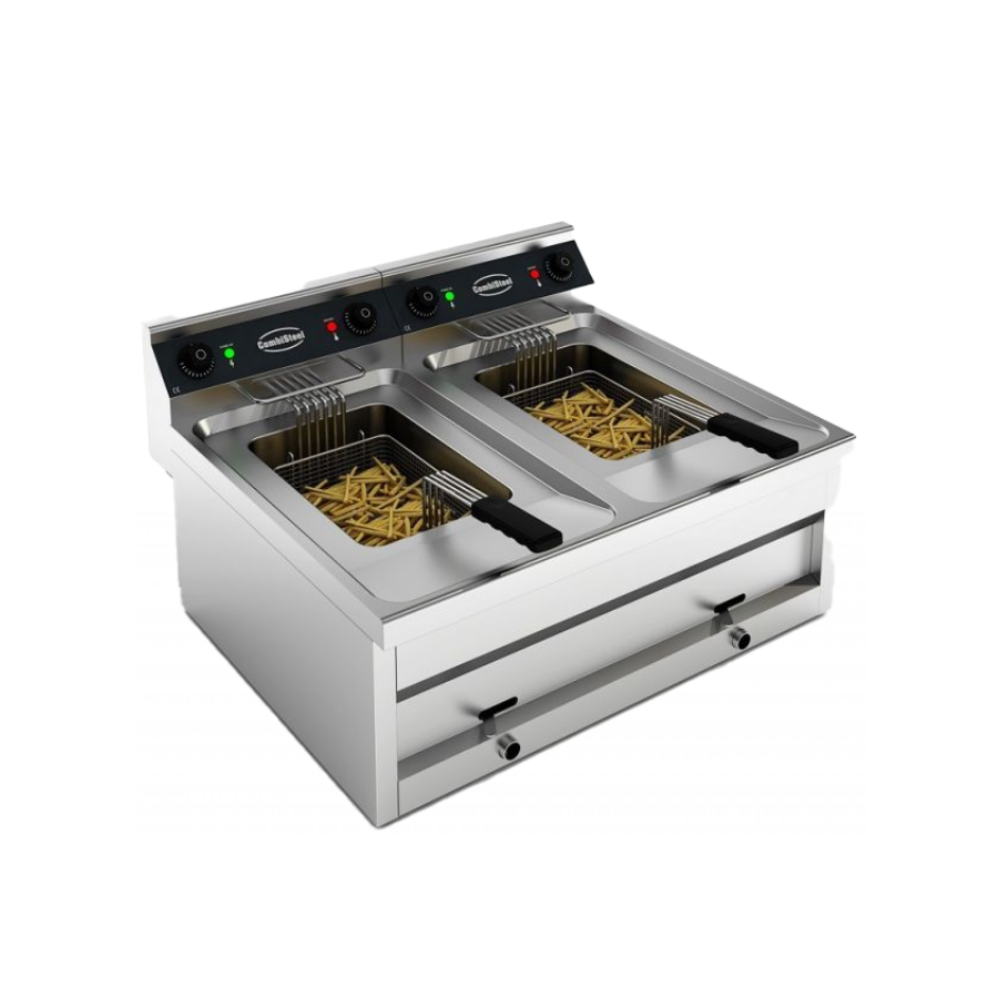ELECTRIC COUNTER FRYER 2X12L 2X9KW