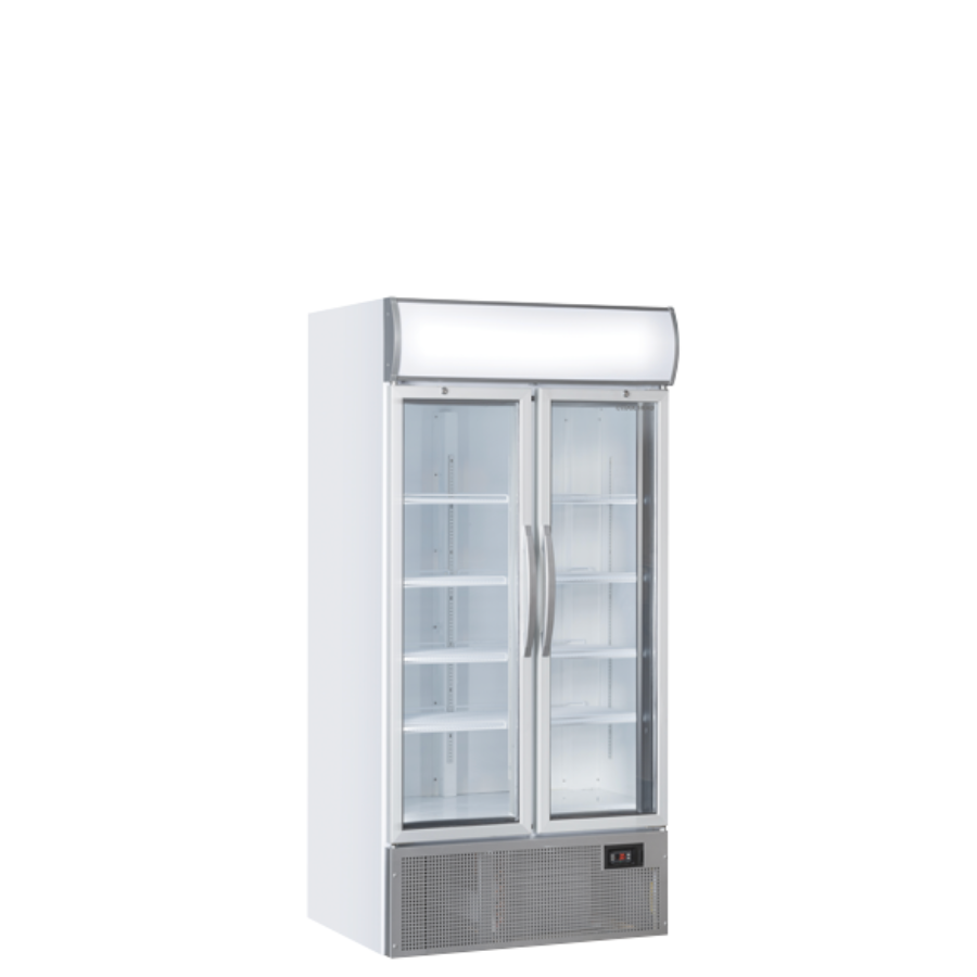 UPRIGHT DRINK COOLER WITH ADVERTISING PANEL TKG 800H - 800 Lt