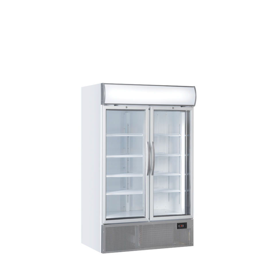 UPRIGHT DRINK COOLER WITH ADVERTISING PANEL TKG 1000H - 1000 Lt