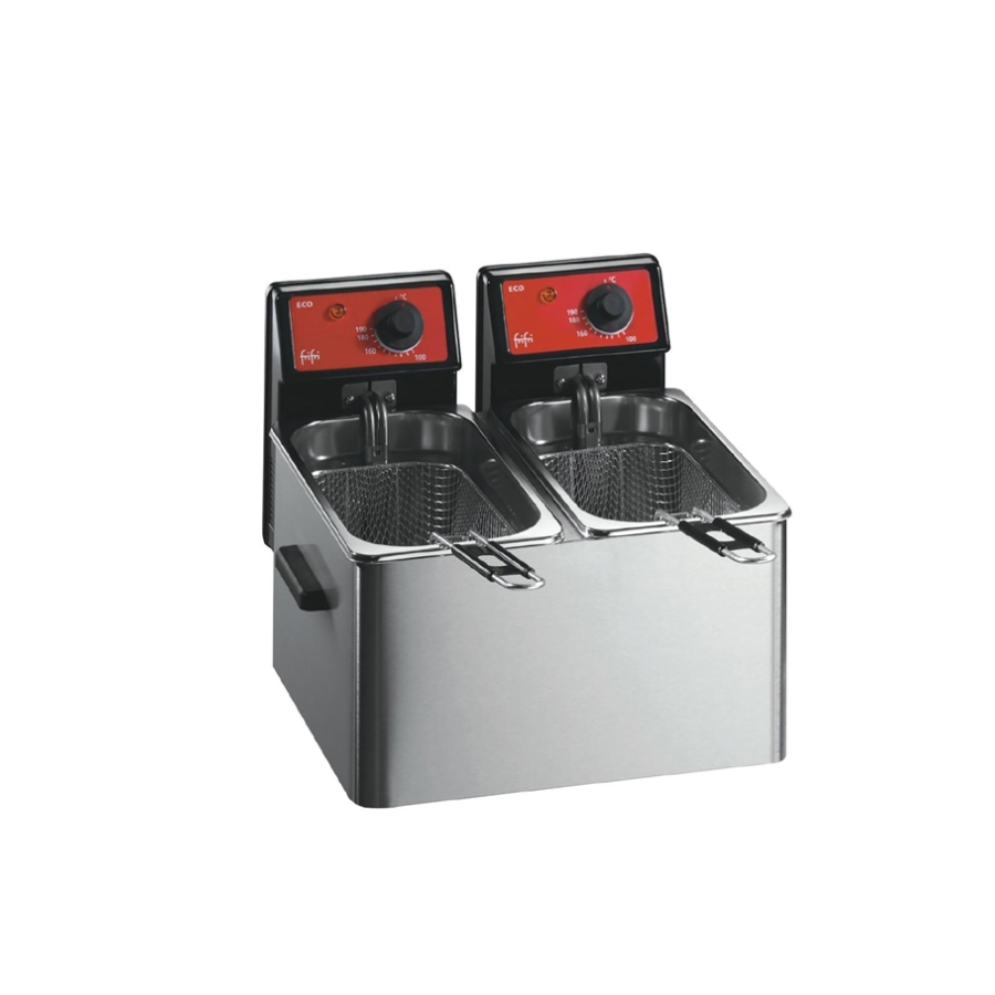 FRIFRI ELECTRIC COUNTERTOP FRYER THREE PHASE ECO 4+4
