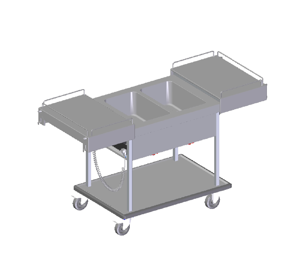 HEATED BAINMARIE 2 GN 1/1 WITH SLIDING TOP