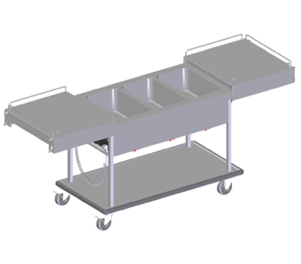 HEATED BAINMARIE 3 GN 1/1 WITH SLIDING TOP