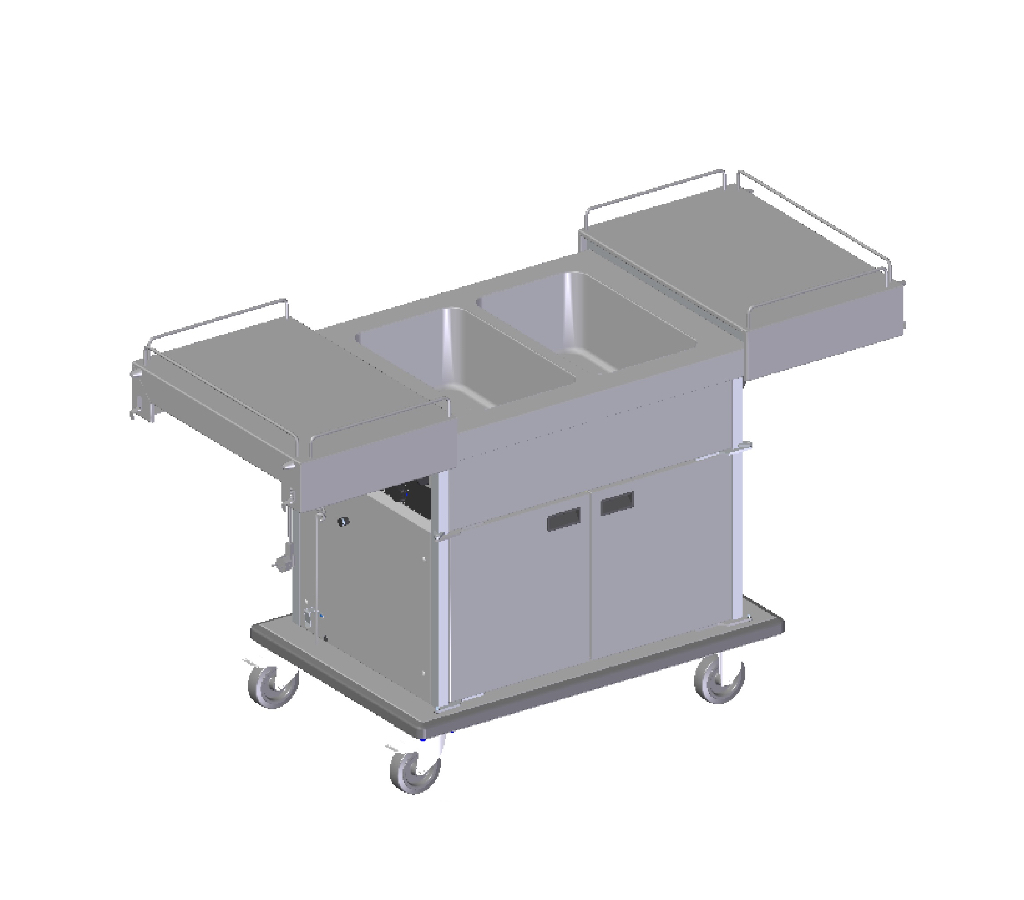 HEATED BAINMARIE 2 x GN 1/1 WITH SLIDING TOP & HEATED CABINET