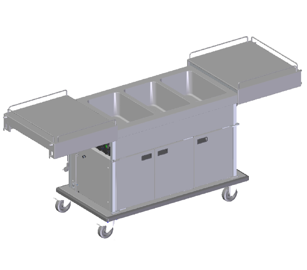 HEATED BAINMARIE 3 x GN 1/1 WITH SLIDING TOP & HEATED CABINET