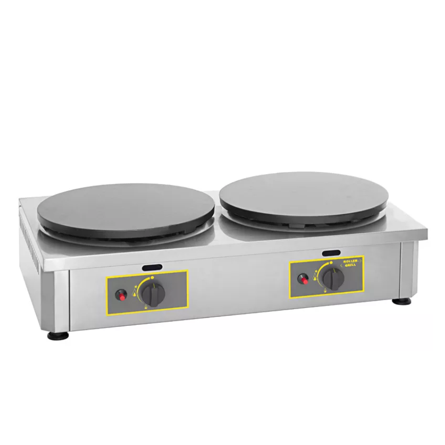 DOUBLE AND PROFESSIONAL GAS CREPE MAKER – 2 PLATES OF Ø350 MM