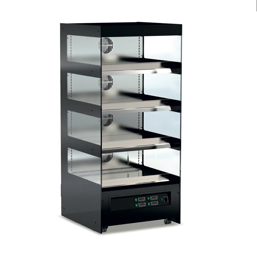 HEATED MERCHENDISER DISPLAY WITH 4 SHELVES 800mm