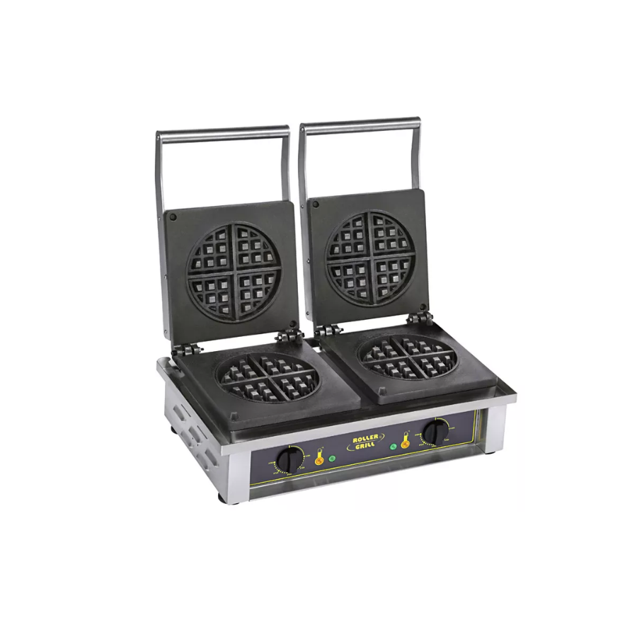 DOUBLE WAFFLE IRON - 2 ROUND MOULDS