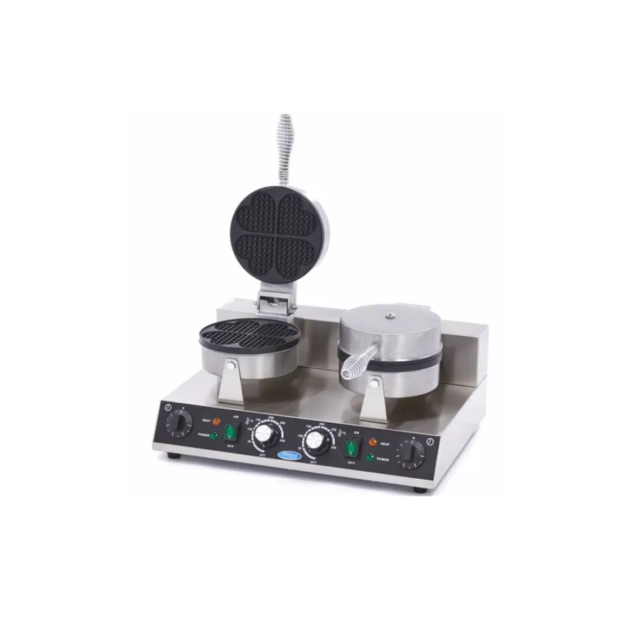 WAFFLE MAKER - 8 WAFFLES - HEARTS - DOUBLE