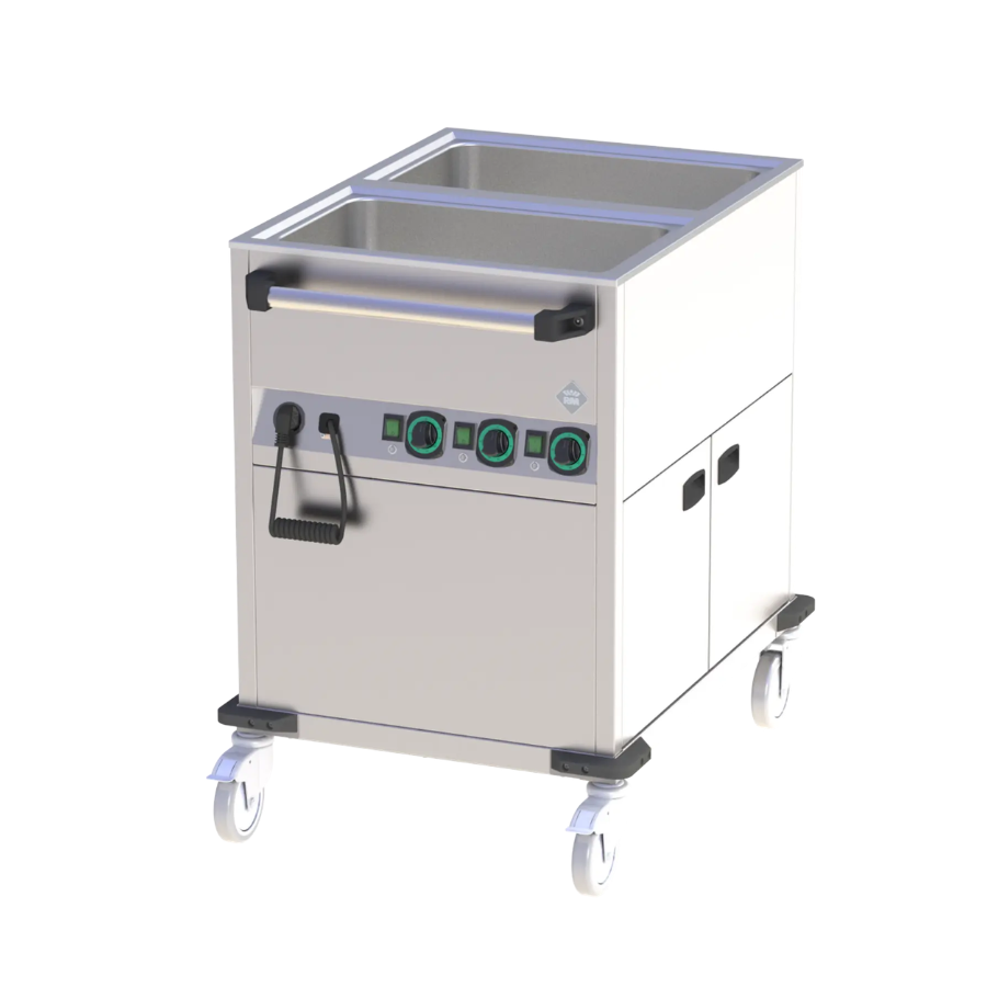vBAIN MARIE TROLLEY ELECTRIC GN 2-1/1 HEATED CUPBOARD CONTROLLERS ON SHORTER SIDE | RM - BMPK 2120 CSH