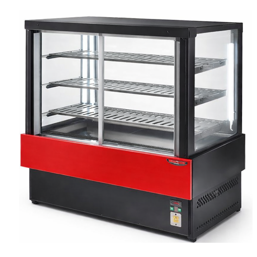 HOT DISPLAY WITH 2 FRONT SLIDING DOORS