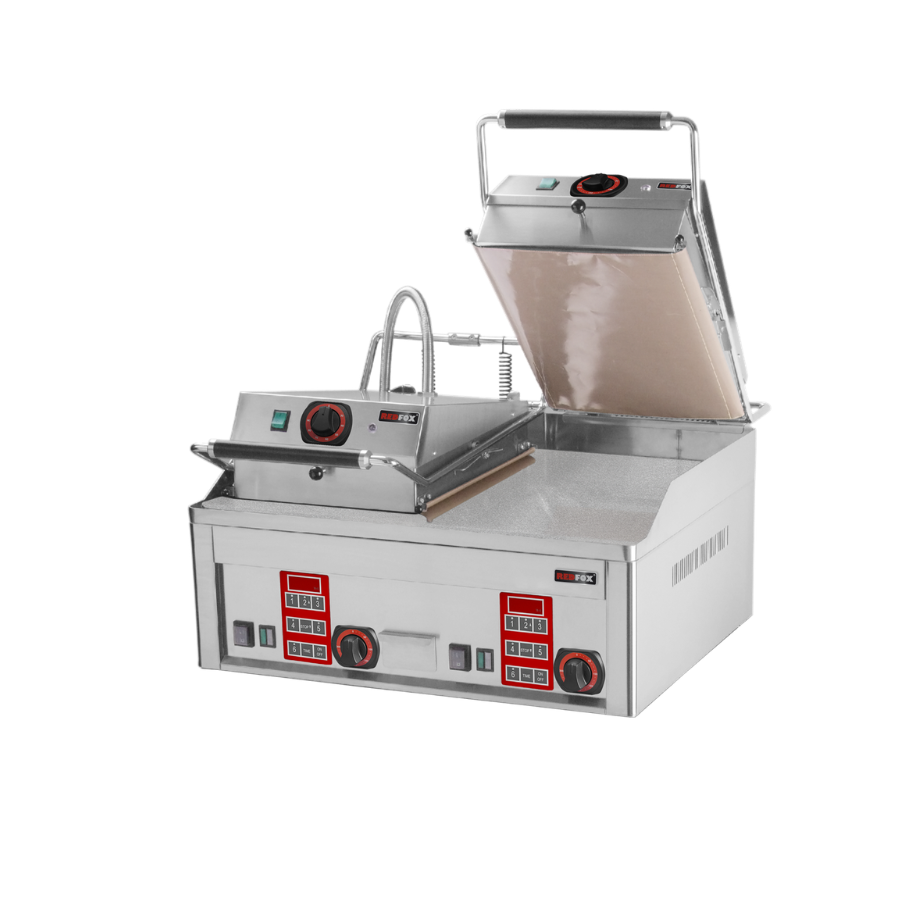 FRY TOP GRIDDLE ELECTRIC SMOOTH DURABLE CHROME | REDFOX - FTHC 60 ED + 2X KD 30 T