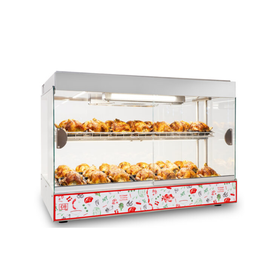 VENTILATED HOT TABLE-TOP DISPLAY COUNTER EVB 120 CUBE LED SELF