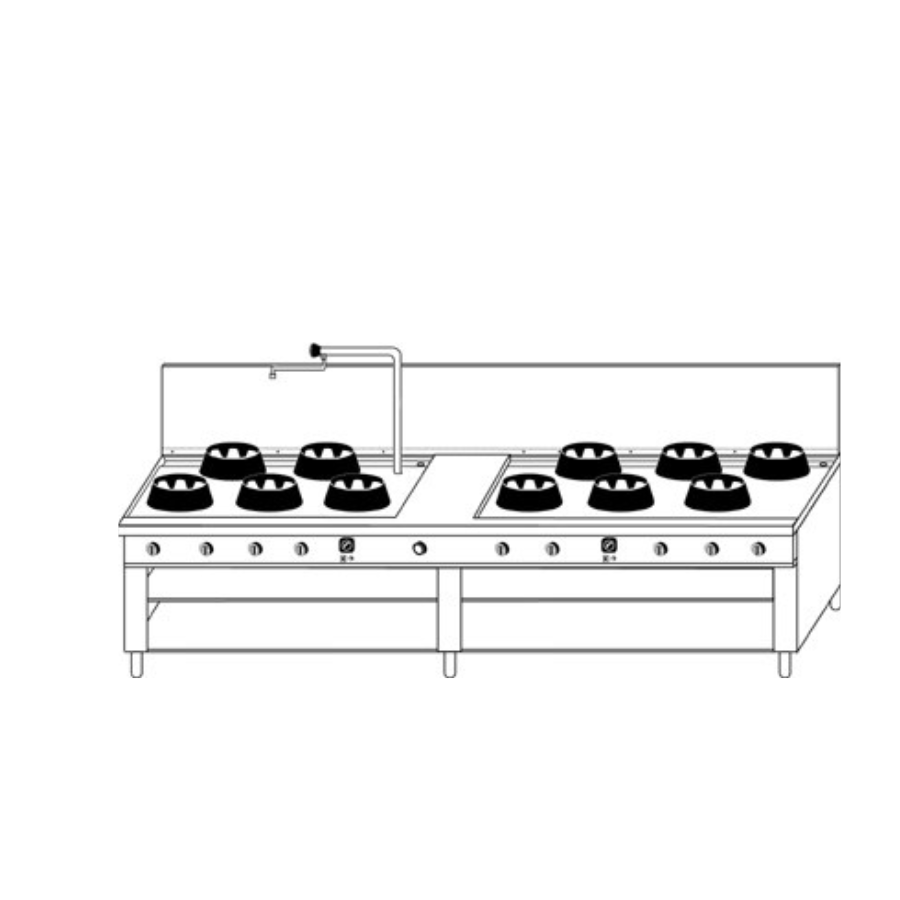 ELEVEN BURNER CHINESE RANGE CC/111