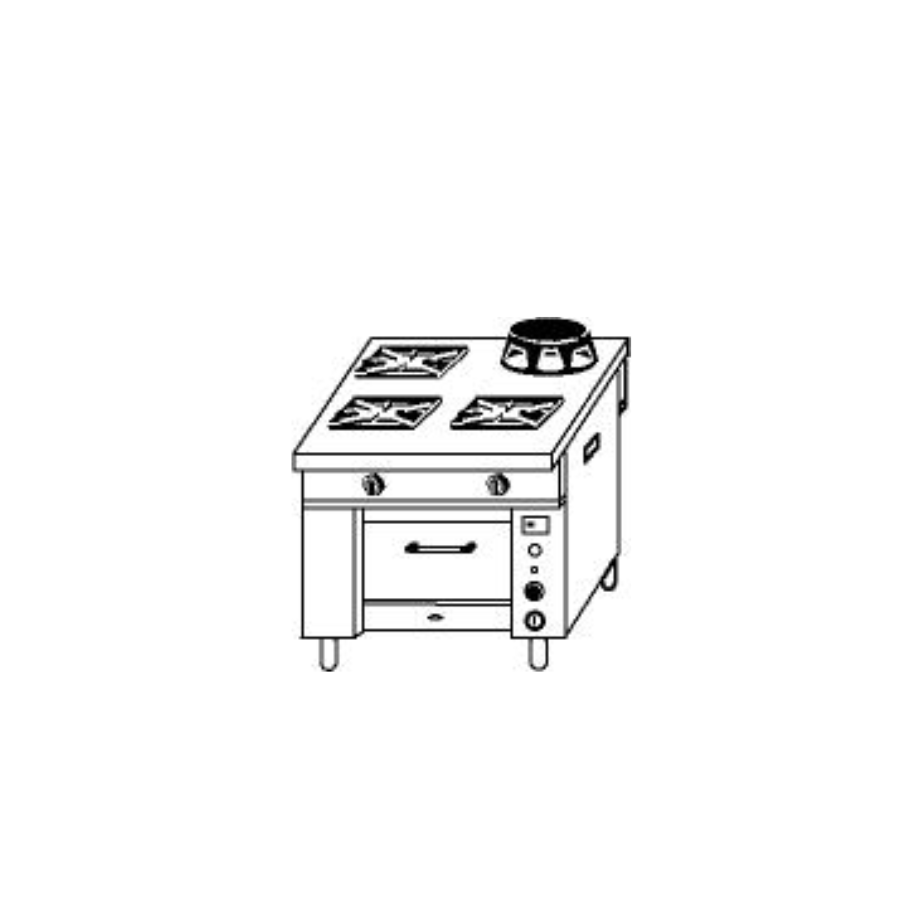 FOUR BURNER EURASIA RANGE EUR/04F4