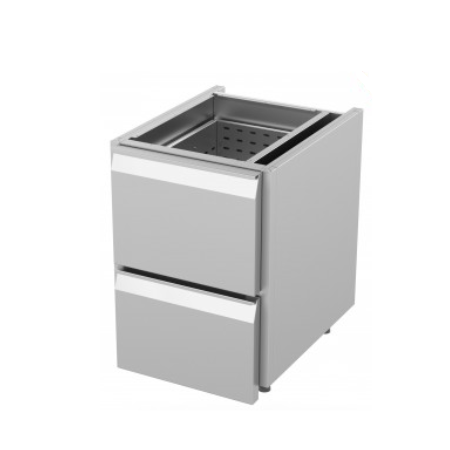 MODULE WITH HEATED DRAWERS FOR PRE-HEATING MUGS