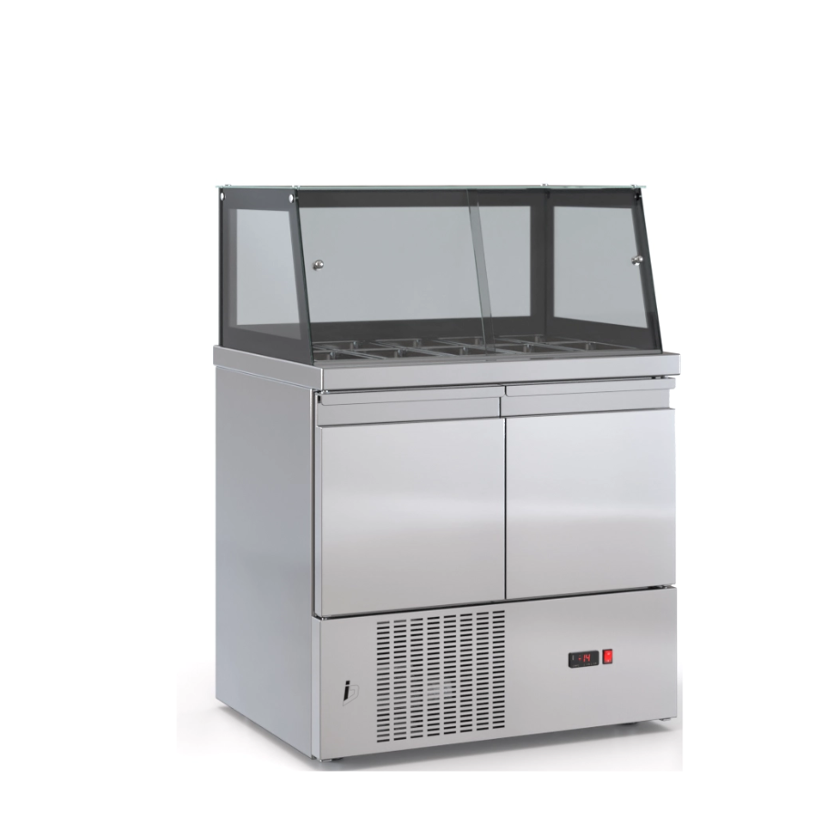 REFRIGERATED SALADETTE WITH 2 DOORS, MOTOR DOWN