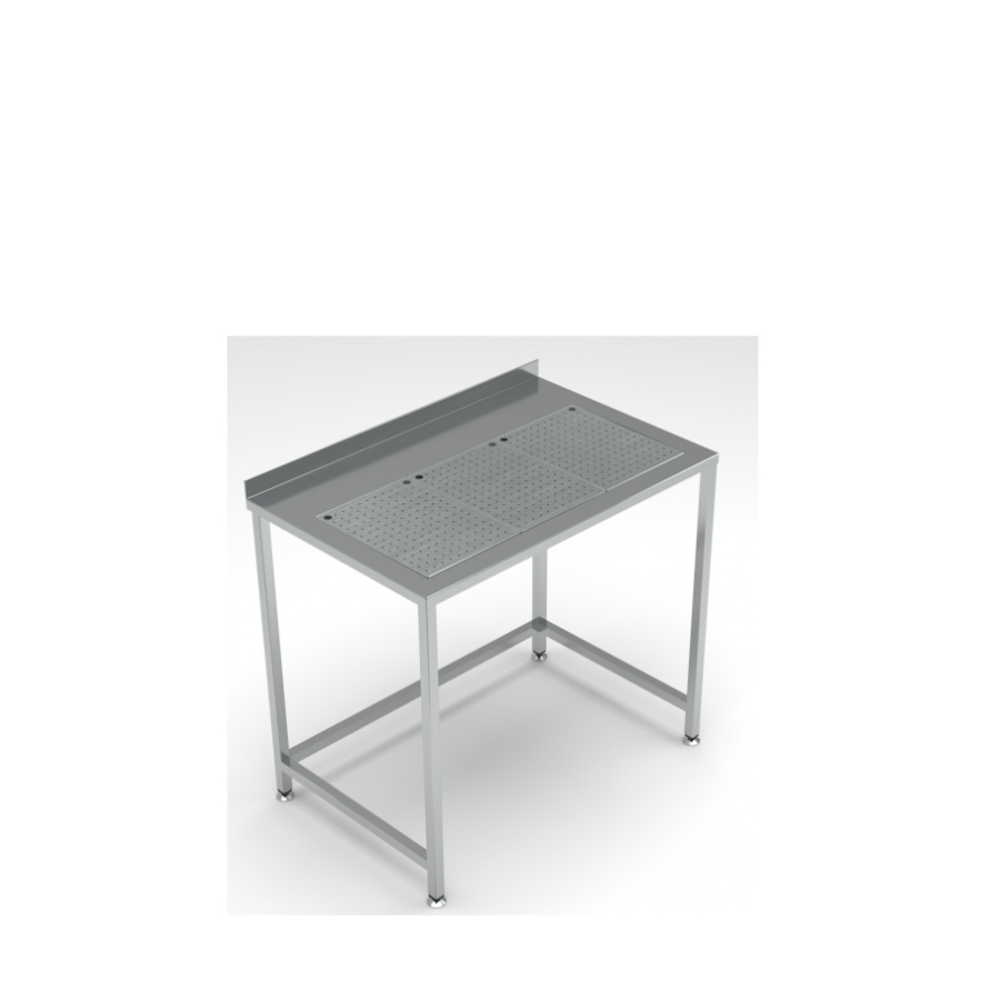 TABLE WITH INTEGRATED DRIP-TRAY