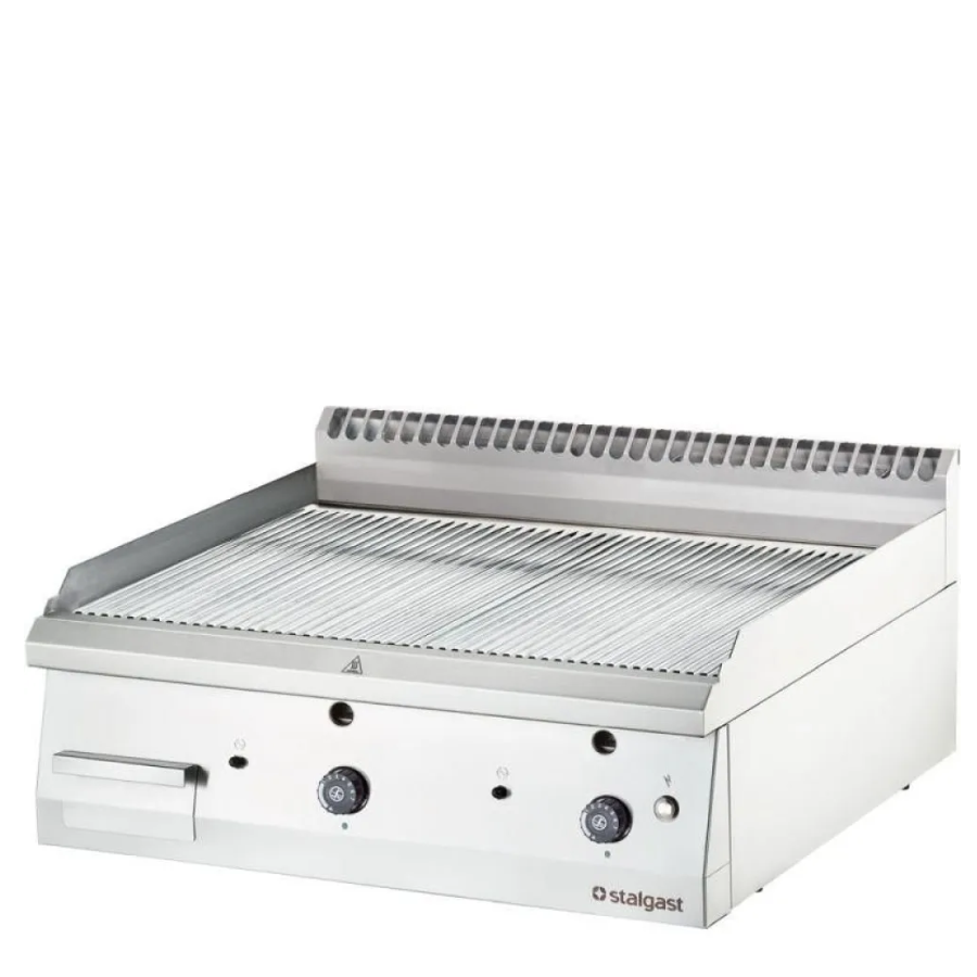 CHROME GAS GRILL 13KW RIBBED