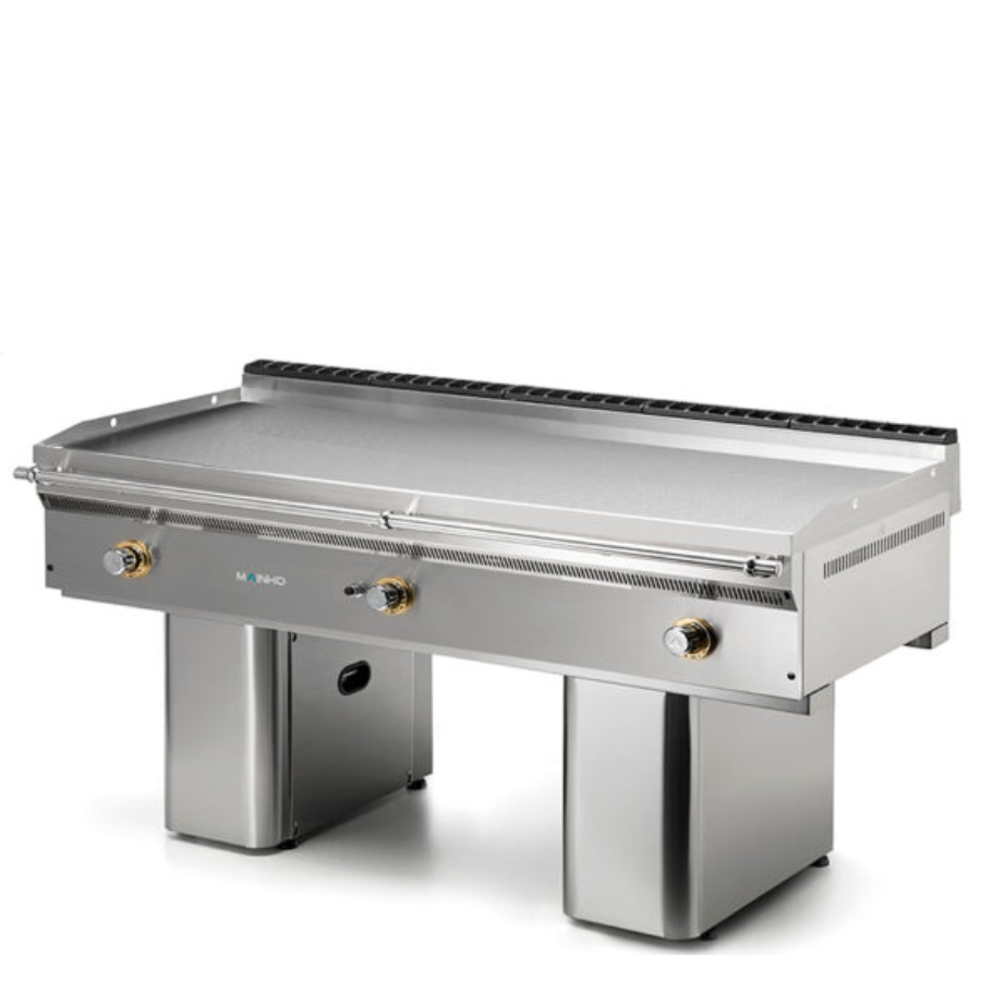 HIGH-PERFORMANCE GAS FRY-TOP – RECTIFIED STEEL