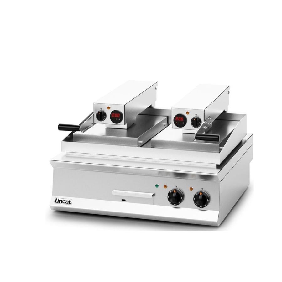 OPUS ELECTRIC COUNTER-TOP CLAM GRIDDLE – 1 X FLAT PLATE; 1 X RIBBED PLATE – W 800 MM – 17.2 KW