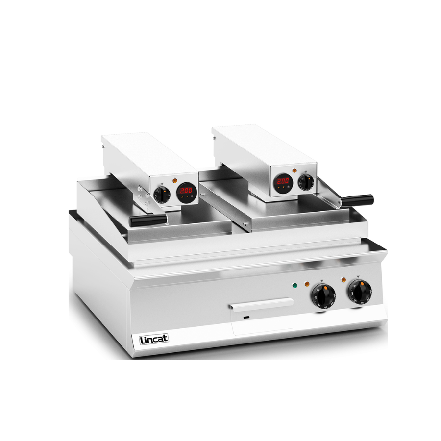 OPUS ELECTRIC COUNTER-TOP CLAM GRIDDLE – RIBBED UPPER PLATE – W 800 MM – 17.2 KW