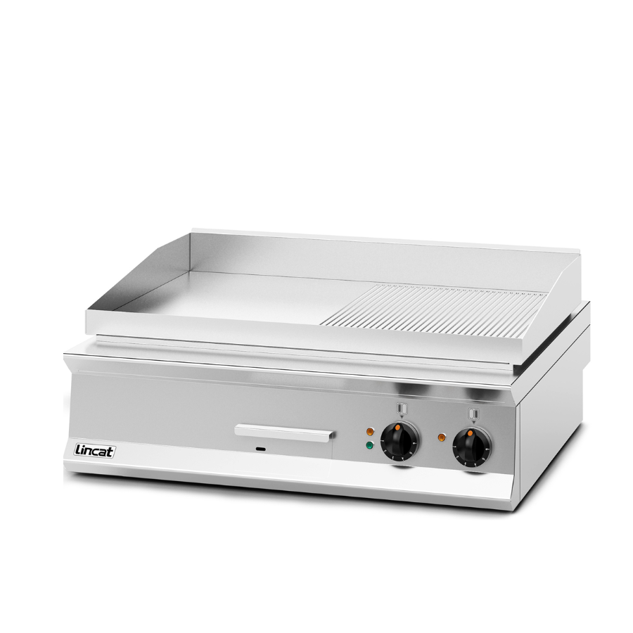 OPUS ELECTRIC COUNTER-TOP GRIDDLE – RIBBED PLATE – W 900 MM – 12.0 KW